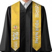 Custom Anastasis College Graduation Stole Tongan Ngatu Pattern LT05 - Polynesian Pride