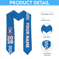 Custom Apifoou College Graduation Stole Tongan Ngatu Pattern LT05 - Polynesian Pride