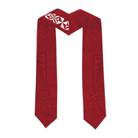 Custom Beulah College Graduation Stole Tongan Ngatu Pattern LT05 - Polynesian Pride