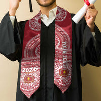 Custom Beulah College Tonga Graduation Stole Class Of Year Tongan Ngatu Pattern LT14 - Polynesian Pride