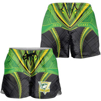Custom Cook Islands Rugby Shorts for Women Tatau Art Sport Style Black Color LT03 - Polynesian Pride