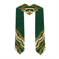 Custom Hana High And Elementary School Graduation Stole Tapa Pattern With Leis LT05 - Polynesian Pride