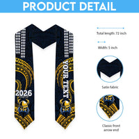 Custom Hawaii Hilo High School Graduation Stole Class Of Year Viking Polynesian Kakau Pattern LT14 - Polynesian Pride
