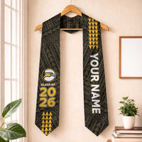 Custom Hawaii Nanakuli High And Intermediate School Graduation Stole Kakau Pattern LT05 One Size Black - Polynesian Pride