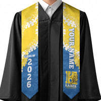 Custom Kaiser Hawaii High School Graduation Stole Class Of Year Puakenikeni Lei Hawaiian Pattern LT14 - Polynesian Pride