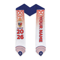 Custom Marist Brothers High School Graduation Stole With Fijian Tapa Pattern LT05 - Polynesian Pride