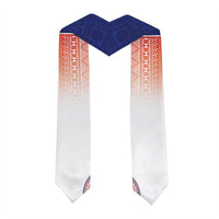 Custom Marist Brothers High School Graduation Stole With Fijian Tapa Pattern LT05 - Polynesian Pride