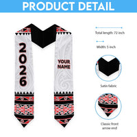 Custom New Zealand Aotearoa Graduation Stole Maori Kowhaiwhai Pattern LT05 - Polynesian Pride