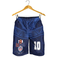 Custom Toa Samoa Rugby Shorts for Men Champions Six Eight Five - Polynesian Pride