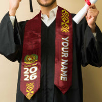 Custom Vavau High School Graduation Stole Tongan Ngatu Pattern LT05 - Polynesian Pride
