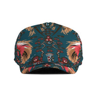 Dark Cyan Blue Bird of Batik Papua Jeff Hat Exotic Natural Wealth of Papua - Polynesian Pride