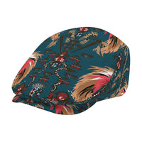 Dark Cyan Blue Bird of Batik Papua Jeff Hat Exotic Natural Wealth of Papua - Polynesian Pride