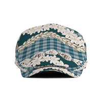 Dark Cyan Hawaii Tiare and Shell Lei Jeff Hat Hawaiian Palaka Luxury Vibes - Polynesian Pride