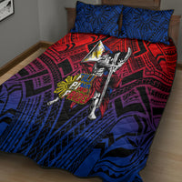Filipinos Lapu-lapu Hero Quilt Bed Set Philippines Flag and Sun DT02 - Polynesian Pride