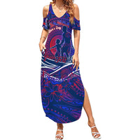 Father's Day Samoa Summer Maxi Dress Special Dad Polynesia Paradise DT02 Women Green - Polynesian Pride