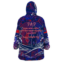 Father's Day Samoa Wearable Blanket Hoodie Special Dad Polynesia Paradise