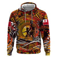 Father's Day Tonga Hoodie Special Dad Polynesia Paradise DT02 Pullover Hoodie Orange - Polynesian Pride