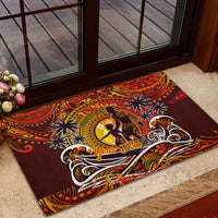 Father's Day Tonga Rubber Doormat Special Dad Polynesia Paradise