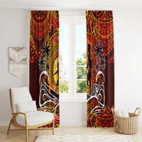 Father's Day Tonga Window Curtain Special Dad Polynesia Paradise