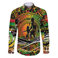 Father's Day Vanuatu Family Matching Summer Maxi Dress and Hawaiian Shirt Special Dad Polynesia Paradise DT02 Dad's Shirt - Long Sleeve Art - Polynesian Pride