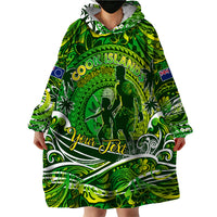 Father's Day Cook Islands Wearable Blanket Hoodie Special Dad Polynesia Paradise