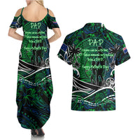 Father's Day New Zealand Couples Matching Summer Maxi Dress and Hawaiian Shirt Special Dad Polynesia Paradise DT02 - Polynesian Pride