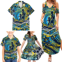Father's Day Tokelau Family Matching Summer Maxi Dress and Hawaiian Shirt Special Dad Polynesia Paradise