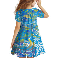 Father's Day Tuvalu Family Matching Long Sleeve Bodycon Dress and Hawaiian Shirt Special Dad Polynesia Paradise