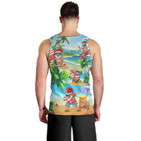 Guam Christmas Men Tank Top Santa Claus Beach and Wave DT02 - Polynesian Pride