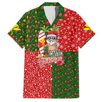 Hawaii Christmas Family Matching Off Shoulder Short Dress and Hawaiian Shirt Mele Kalikimaka Kanaka Maoli DT02 Dad's Shirt - Short Sleeve Art - Polynesian Pride