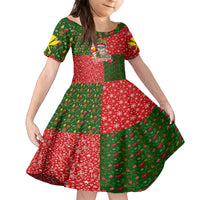 Hawaii Christmas Kid Short Sleeve Dress Mele Kalikimaka Kanaka Maoli DT02 KID Art - Polynesian Pride
