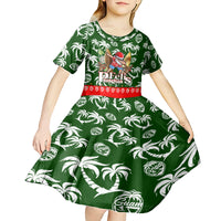 Guam Christmas Kid Short Sleeve Dress Felis Pusgua Tropical Xmas Patterns DT02 - Polynesian Pride