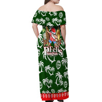 Guam Christmas Off Shoulder Maxi Dress Felis Pusgua Tropical Xmas Patterns DT02 - Polynesian Pride