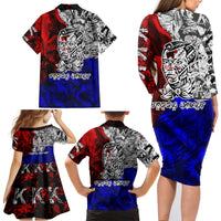 Philippines Bonifacio Day Family Matching Long Sleeve Bodycon Dress and Hawaiian Shirt DT02 - Polynesian Pride