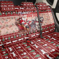 Dog Sled Christmas Back Car Seat Cover Husky Sleigh Ride Design - Polynesian Pride