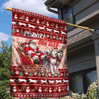Dog Sled Christmas Garden Flag Husky Sleigh Ride Design - Polynesian Pride