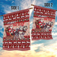 Dog Sled Christmas Garden Flag Husky Sleigh Ride Design - Polynesian Pride