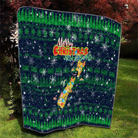 Merry Christmas New Zealand Quilt Xmas Travel Map - Polynesian Pride