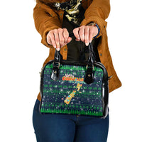Merry Christmas New Zealand Shoulder Handbag Xmas Travel Map - Polynesian Pride