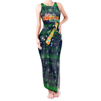 Merry Christmas New Zealand Tank Maxi Dress Xmas Travel Map - Polynesian Pride