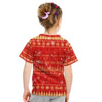 Merry Christmas Hawaii Kid T Shirt Xmas Travel Map - Polynesian Pride