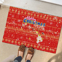 Merry Christmas Hawaii Rubber Doormat Xmas Travel Map DT02 - Polynesian Pride