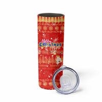 Merry Christmas Hawaii Skinny Tumbler Xmas Travel Map - Polynesian Pride