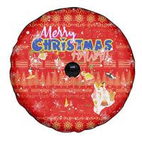 Merry Christmas Hawaii Spare Tire Cover Xmas Travel Map - Polynesian Pride