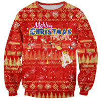 Merry Christmas Hawaii Sweatshirt Xmas Travel Map - Polynesian Pride