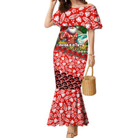 Mele Kalikimaka Shaka Santa Family Matching Mermaid Dress and Hawaiian Shirt Hawaiian Surf Christmas Design with Aloha Spirit - Polynesian Pride