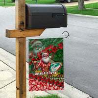 Mele Kalikimaka Shaka Santa Garden Flag Hawaiian Surf Christmas Design with Aloha Spirit DT02 - Polynesian Pride