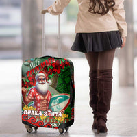 Mele Kalikimaka Shaka Santa Luggage Cover Hawaiian Surf Christmas Design with Aloha Spirit - Polynesian Pride