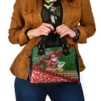 Mele Kalikimaka Shaka Santa Shoulder Handbag Hawaiian Surf Christmas Design with Aloha Spirit - Polynesian Pride