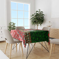 Mele Kalikimaka Shaka Santa Tablecloth Hawaiian Surf Christmas Design with Aloha Spirit - Polynesian Pride